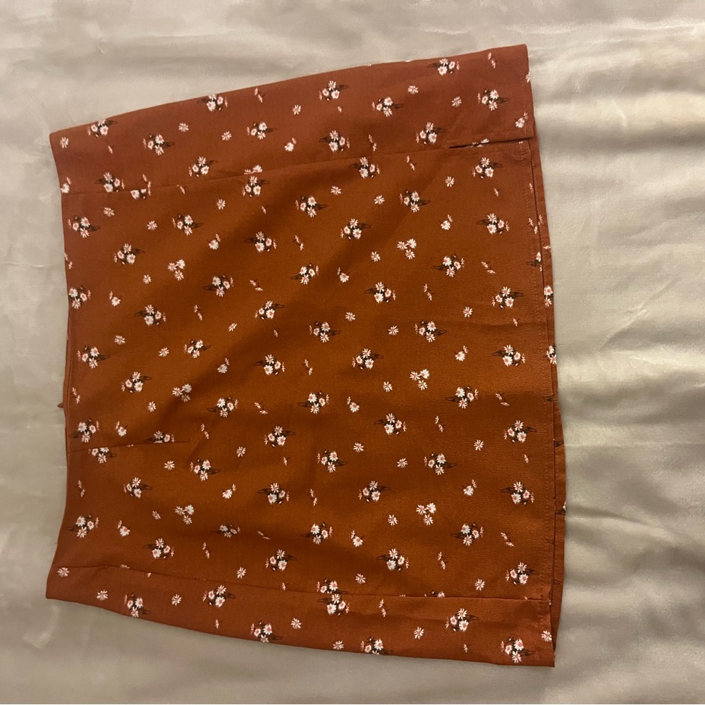 Aeropostale Rust Floral Mini Skirt